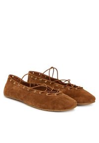 Steve Madden Baleriny Pointe 11005032 Brązowy. Kolor: brązowy. Materiał: skóra, zamsz #5