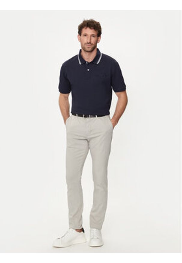 GANT - Gant Polo Contrast 2013039 Granatowy Regular Fit. Typ kołnierza: polo. Kolor: niebieski. Materiał: bawełna