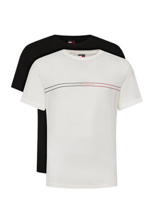 Tommy Jeans Komplet 2 t-shirtów Entry Graphic DM0DM21902 Kolorowy Slim Fit. Materiał: bawełna. Wzór: kolorowy
