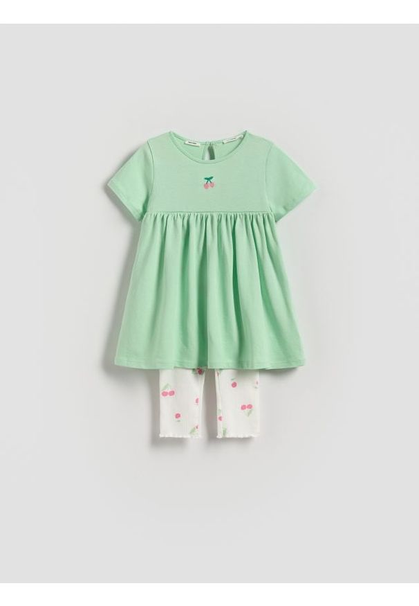 Reserved - Bawełniany komplet - złamana biel. Materiał: bawełna