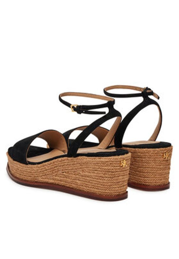 Lauren Ralph Lauren - LAUREN RALPH LAUREN Espadryle Leona 802920421001 Czarny. Kolor: czarny. Materiał: skóra, zamsz