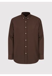 Pako Lorente - PAKO LORENTE – Brązowa bawełniana koszula męska. Kolor: czarny, brązowy, zielony. Materiał: bawełna. Długość rękawa: długi rękaw. Długość: długie. Wzór: gładki #3