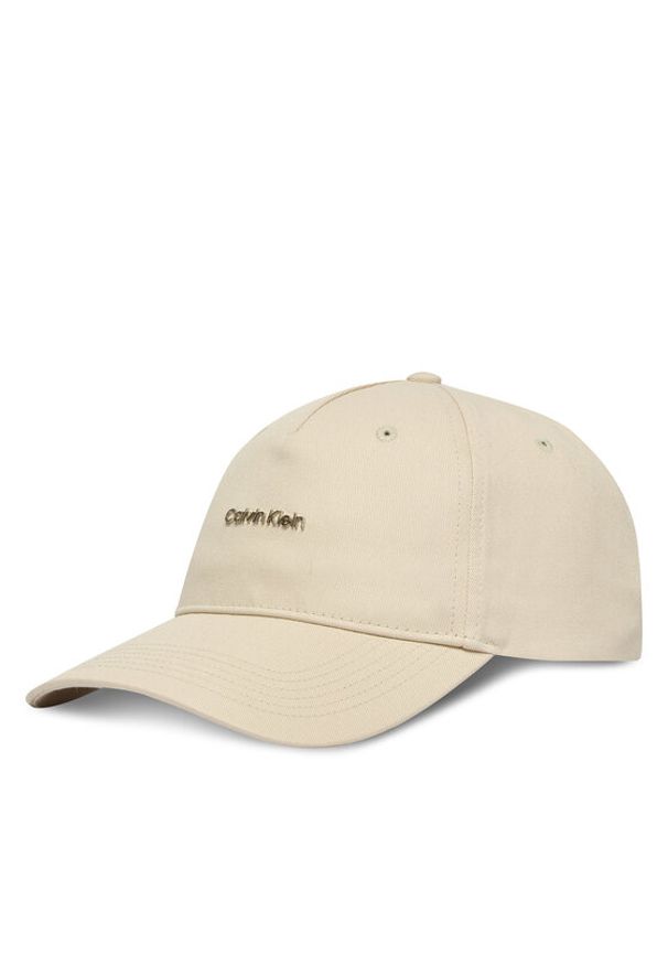 Calvin Klein Czapka z daszkiem Coton Twill Standard Logo Hw Cap LV04D5080G Beżowy. Kolor: beżowy. Materiał: bawełna
