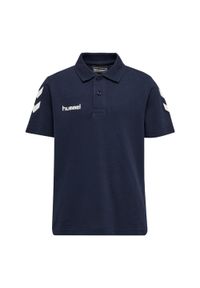 Koszulka tenisowa polo dla dzieci Hummel Go Kids Cotton Polo. Typ kołnierza: polo. Kolor: niebieski. Sport: tenis #1