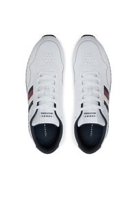 TOMMY HILFIGER - Tommy Hilfiger Sneakersy Runner Evo Lth Mix Ess FM0FM05121 Biały. Kolor: biały. Materiał: materiał #6