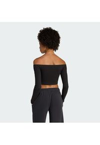 Adidas - adidas Bluzka Essentials KE3150 Czarny Slim Fit. Kolor: czarny. Materiał: wiskoza #4