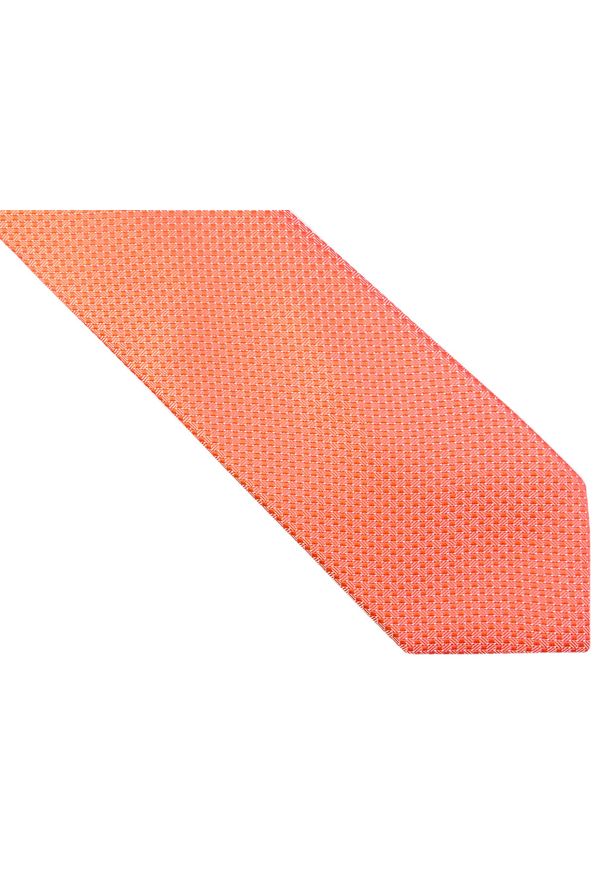 Modini - Różowy krawat w kratkę D162. Kolor: różowy. Materiał: mikrofibra, tkanina. Wzór: kratka