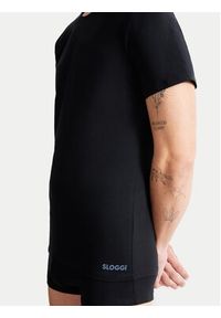 Sloggi Podkoszulek 10222373 Czarny Slim Fit. Kolor: czarny. Materiał: bawełna #4