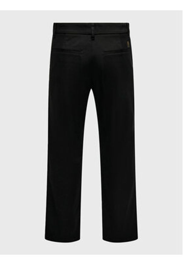 Only & Sons Spodnie materiałowe Edge-Ed 22024468 Czarny Relaxed Fit. Kolor: czarny. Materiał: bawełna