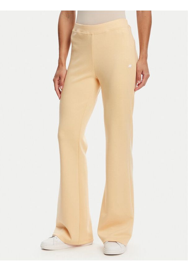 K-Way Spodnie dresowe Jenny K2123NW Beżowy Regular Fit. Kolor: beżowy. Materiał: syntetyk