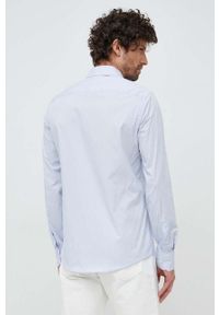 Calvin Klein koszula męska kolor niebieski slim z kołnierzykiem klasycznym. Typ kołnierza: kołnierzyk klasyczny. Kolor: niebieski. Styl: klasyczny #2