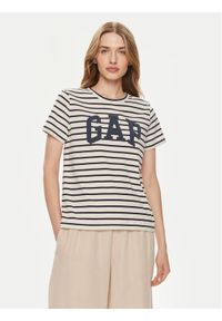 GAP - Gap T-Shirt 871061-00 Beżowy Regular Fit. Kolor: beżowy. Materiał: bawełna #1