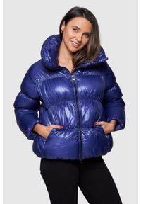 Hetrego - HETREGO Niebieska damska krótka kurtka puchowa Ila, Rozmiar 34 EU - 38 IT. Kolor: niebieski. Materiał: puch. Długość: krótkie #1