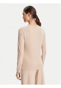EA7 Emporio Armani Bluzka 7W000456 AF10373 U1046 Beżowy Slim Fit. Kolor: beżowy. Materiał: bawełna #2