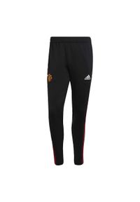 Spodnie do piłki noiżnej męskie Adidas Manchester United Condivo 22 Training. Kolor: czarny. Materiał: dresówka, materiał