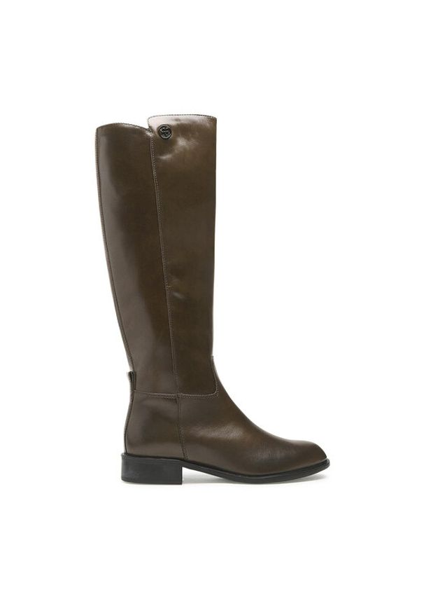 Solo Femme Kozaki 33944-04-M47/000-51-00 Zielony. Kolor: zielony. Materiał: skóra