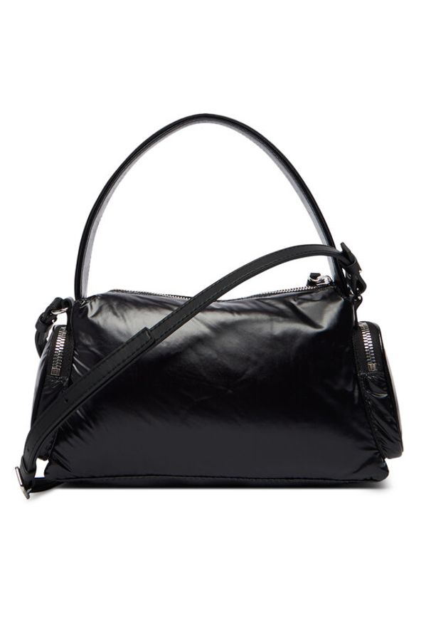 Calvin Klein Torebka Pocket Shiny Nylon Small Bag LV04F3405G Czarny. Kolor: czarny. Materiał: skórzane