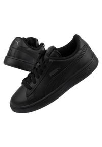 Buty do chodzenia dla dzieci Puma Smash V2. Zapięcie: sznurówki. Kolor: czarny. Materiał: guma, materiał, syntetyk. Szerokość cholewki: normalna. Sport: turystyka piesza