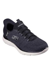 skechers - Buty do chodzenia męskie Skechers 232469BLK. Kolor: czarny. Materiał: syntetyk, tkanina, materiał. Szerokość cholewki: normalna. Sport: turystyka piesza