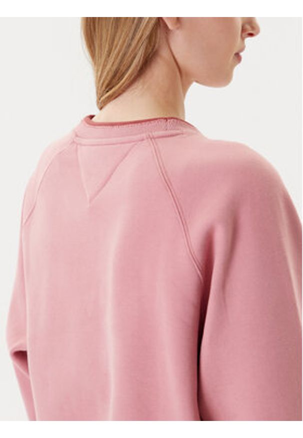 Tommy Jeans Bluza Script DW0DW21196 Różowy Regular Fit. Kolor: różowy. Materiał: bawełna