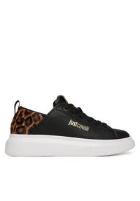 Just Cavalli Sneakersy 79RA3SB7 ZPB58 Czarny. Kolor: czarny. Materiał: skóra