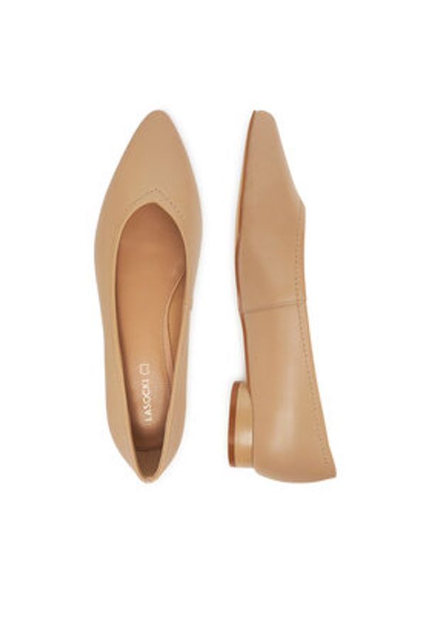 Lasocki Baleriny WYL4048-4Z Beżowy. Kolor: beżowy. Materiał: skóra