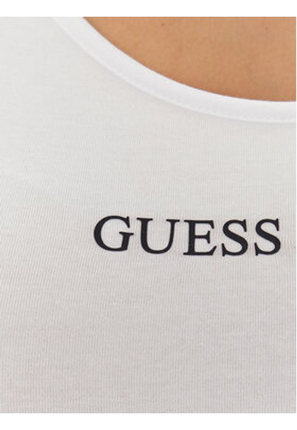 Guess Jeans Body W5GP25 J1314 Biały Slim Fit. Kolor: biały. Materiał: bawełna