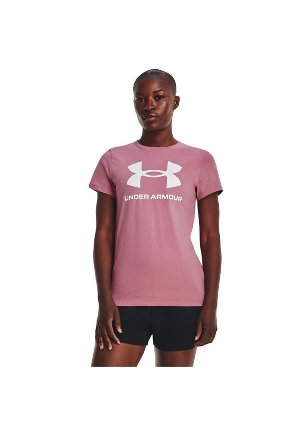 Koszulka damska z krótkimi rękawami UA Rival Logo Under Armour 1356305. Kolor: różowy. Długość rękawa: krótki rękaw. Długość: krótkie. Sport: fitness