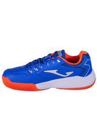 Buty do tenisa dla dzieci Joma Master 1000 Jr. Kolor: pomarańczowy, biały, wielokolorowy, niebieski. Materiał: materiał, syntetyk. Szerokość cholewki: normalna. Sport: tenis
