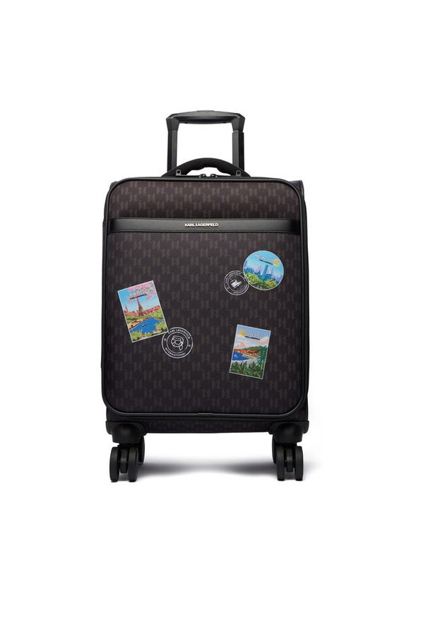 Karl Lagerfeld - Walizka kabinowa KARL LAGERFELD. Kolor: brązowy