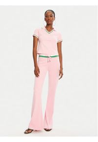 Juicy Couture Polo JCWCT225355 Różowy Regular Fit. Typ kołnierza: polo. Kolor: różowy #6