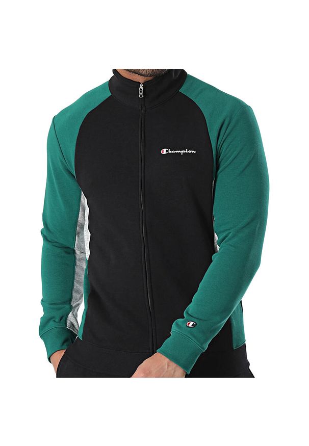 Champion - Dres Logo Rozmiar M Czarny - 219944-KK002. Kolor: zielony. Materiał: dresówka