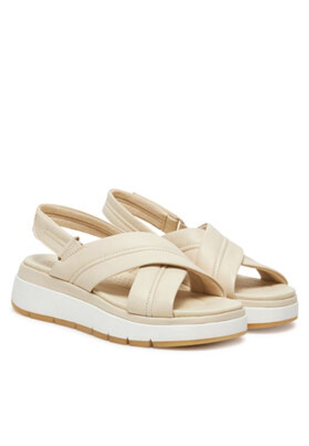 Clarks Sandały Tuscan Cross 26181470 Écru. Materiał: skóra
