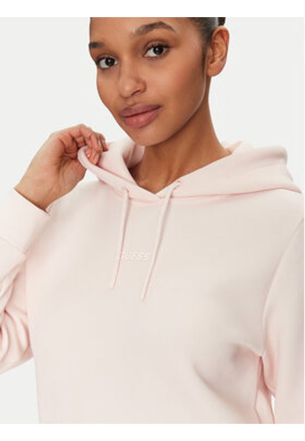 Guess Bluza V4YQ11 KB3P2 Różowy Regular Fit. Kolor: różowy. Materiał: syntetyk, bawełna