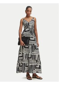 Iconique Sukienka letnia Cote D'Azur IC26-109 Czarny Relaxed Fit. Kolor: czarny. Materiał: wiskoza. Sezon: lato #4
