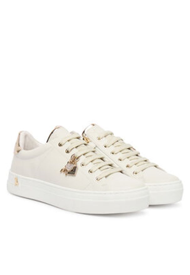 Patrizia Pepe Sneakersy PPJ900.02 Écru. Materiał: skóra