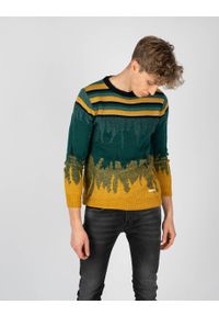 Takeshy Kurosawa Sweter "Degrade" | 83065 | Maglia Inserto Degrade | Mężczyzna | Żółty, Zielony. Okazja: na co dzień. Kolor: zielony, wielokolorowy, żółty. Materiał: wełna, poliamid, wiskoza, akryl. Wzór: aplikacja. Styl: casual #6
