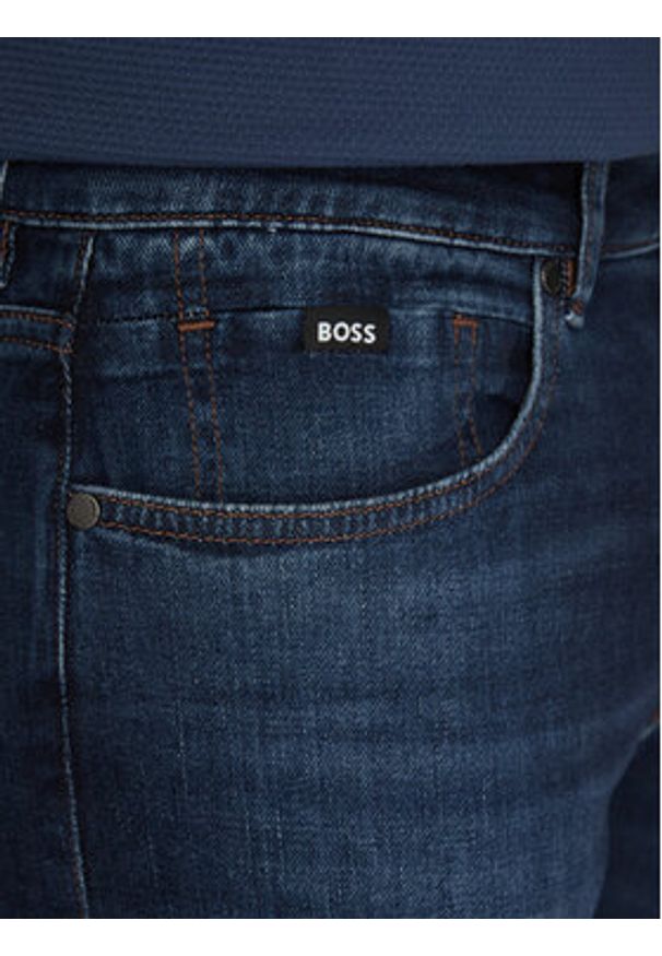 BOSS Jeansy H-Delaware 50537390 Granatowy Slim Fit. Kolor: niebieski