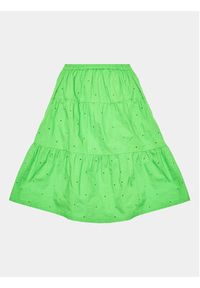 TOMMY HILFIGER - Tommy Hilfiger Spódnica Monogram Broderie KG0KG07271 D Zielony Regular Fit. Kolor: zielony. Materiał: bawełna #3