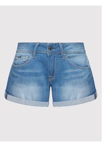 Pepe Jeans Szorty jeansowe Siouxie PL801002 Niebieski Regular Fit. Kolor: niebieski. Materiał: bawełna