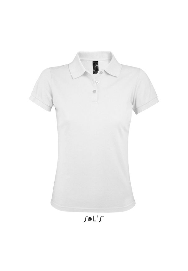 SOL'S - Damska koszulka polo Sol's Prime. Typ kołnierza: polo. Kolor: biały. Styl: elegancki