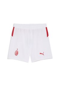 Puma - Młodzieżowe szorty AC Milan 25/26 PUMA White. Kolor: biały. Materiał: tkanina. Sport: piłka nożna