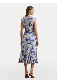 Lauren Ralph Lauren - LAUREN RALPH LAUREN Sukienka codzienna 200971078001 Niebieski Regular Fit. Okazja: na co dzień. Kolor: niebieski. Materiał: syntetyk. Typ sukienki: proste. Styl: casual #4