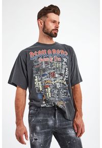 DSQUARED2 - T-SHIRT DSQAURED2. Długość rękawa: krótki rękaw. Długość: krótkie. Wzór: nadruk. Styl: street