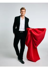 Big-Star - Spodnie męskie chinosy sztruks czarne Trevis 906. Kolor: czarny. Materiał: sztruks. Wzór: aplikacja, haft. Styl: klasyczny #2