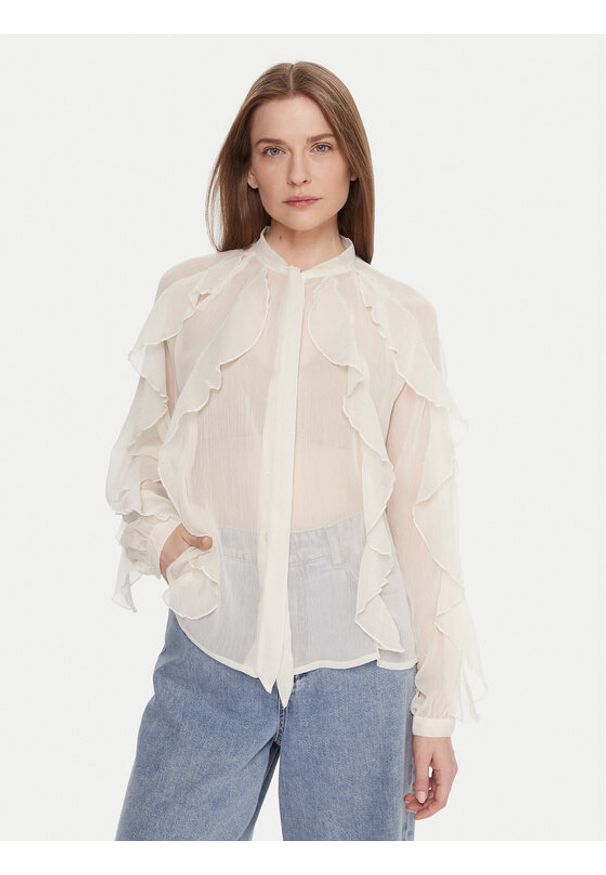 only - ONLY Koszula Taryn 15360696 Beżowy Regular Fit. Kolor: beżowy. Materiał: syntetyk