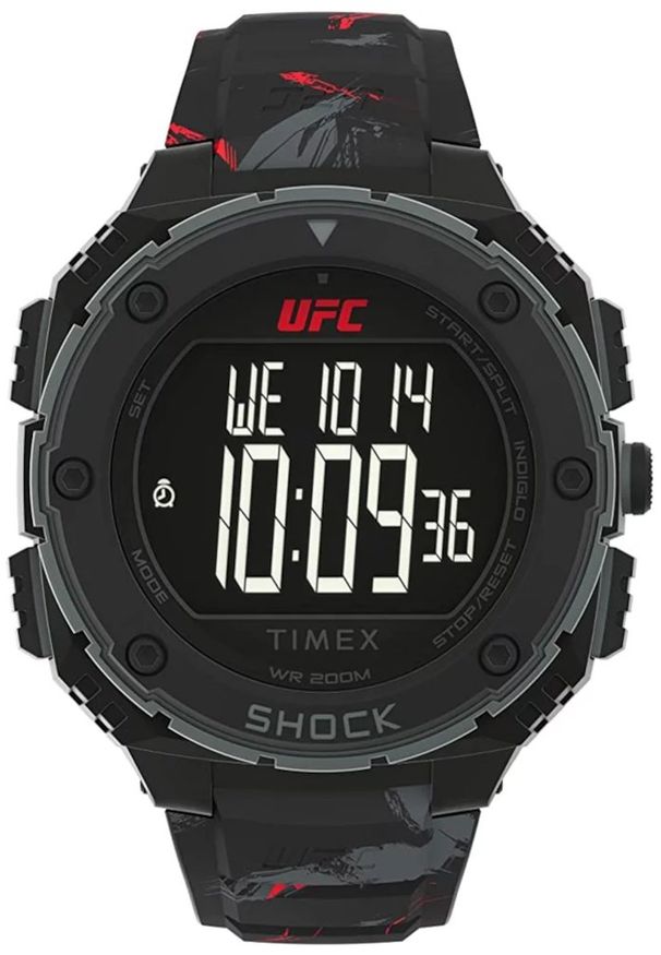 Timex - Zegarek Męski TIMEX Strength Shock XL UFC TW2V85100. Materiał: tworzywo sztuczne, akryl. Styl: sportowy