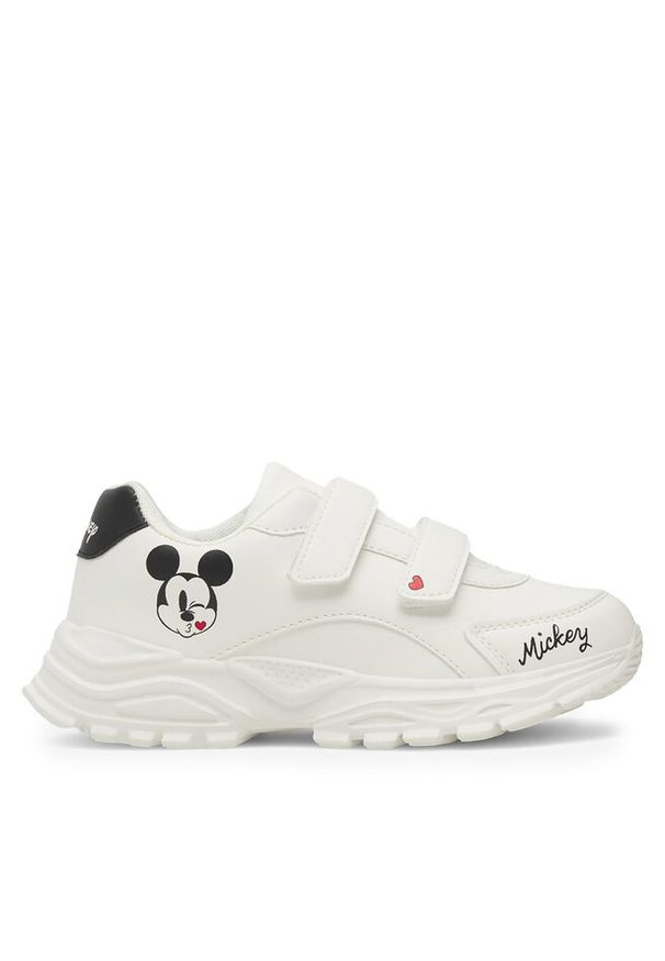 Sneakersy Mickey&Friends. Kolor: biały