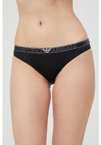 Emporio Armani Underwear figi (2-pack) kolor czarny. Kolor: czarny. Materiał: dzianina, włókno. Wzór: gładki