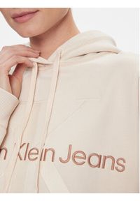 Calvin Klein Jeans Bluza Hero Monologo Short Hoodie J20J222540 Écru Regular Fit. Materiał: bawełna #6